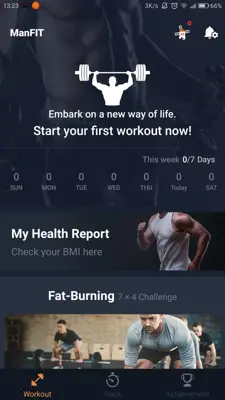 ManFIT - Workout At Home With No Fitness Equipment android App screenshot 1