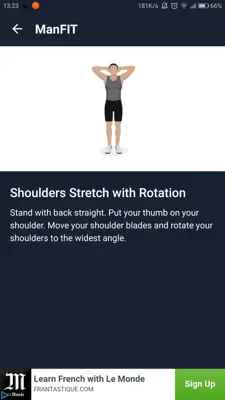 ManFIT - Workout At Home With No Fitness Equipment android App screenshot 5